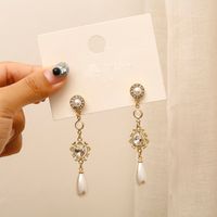 1 Pair Fairy Style Elegant Korean Style Water Droplets Alloy Drop Earrings main image 5