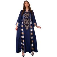 Women's Abaya Ethnic Style V Neck Long Sleeve Printing Banquet main image 3