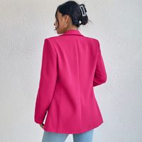 Women's Coat Long Sleeve Blazers Pocket Business Solid Color main image 5