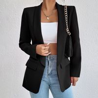 Women's Coat Long Sleeve Blazers Pocket Business Solid Color main image 3