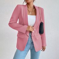 Women's Coat Long Sleeve Blazers Pocket Business Solid Color main image 2