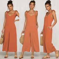 Women's Daily Street Casual Solid Color Ankle-length Jumpsuits main image 2