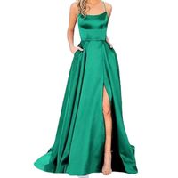 Strap Dress Party & Event Dresses Sexy Sleeveless Solid Color Maxi Long Dress Wedding Banquet main image 2