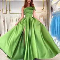 Party Dress Sexy Short Sleeve Solid Color Maxi Long Dress Banquet main image 1
