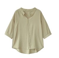 Women's Blouse 3/4 Length Sleeve Blouses Casual Basic Solid Color main image 5