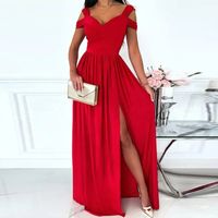 Women's Slit Dress Sexy Printing Sleeveless Gradient Color Solid Color Maxi Long Dress Banquet main image 4