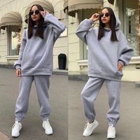 Women's Casual Simple Style Solid Color Spandex Pants Sets main image 3