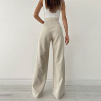 Women's Street Casual Solid Color Ankle-length Wide Leg Pants main image 6