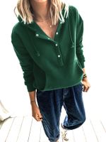 Women's Hoodie Long Sleeve Hoodies & Sweatshirts Pocket Casual Solid Color main image 2