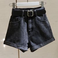 Women's Daily Simple Style Solid Color Shorts Button Shorts main image 2