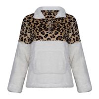 Damen Hoodie Langarm Hoodies & Sweatshirts Reiß Verschluss Lässig Leopard sku image 15