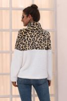 Damen Hoodie Langarm Hoodies & Sweatshirts Reiß Verschluss Lässig Leopard main image 5