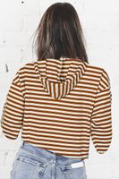 Women's Hoodie Long Sleeve Hoodies & Sweatshirts Button Casual Stripe main image 5