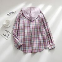 Women's Coat Long Sleeve Blouses Pocket Casual Plaid main image 3