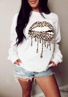Women's Hoodie Long Sleeve Hoodies & Sweatshirts Printing Casual Mouth Leopard main image 5