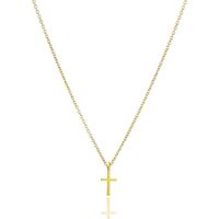 Simple Style Cross Alloy Plating Gold Plated Unisex Pendant Necklace sku image 1