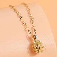 Elegant Modern Style Devil's Eye Flower Copper Zircon Pendant Necklace In Bulk sku image 1