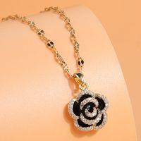 Elegant Modern Style Devil's Eye Flower Copper Zircon Pendant Necklace In Bulk sku image 13