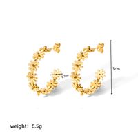 1 Pair Elegant Lady Daisy Plating 304 Stainless Steel 18K Gold Plated Ear Studs sku image 1