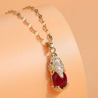 Elegant Modern Style Devil's Eye Flower Copper Zircon Pendant Necklace In Bulk sku image 2