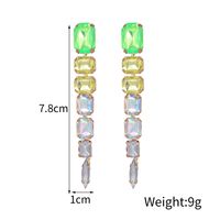 1 Pair Exaggerated Shiny Square Plating Arylic Alloy Gold Plated Drop Earrings main image 2
