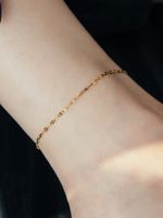 Lady Beach Solid Color Stainless Steel Women's Anklet main image 7