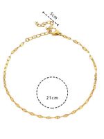 Lady Beach Solid Color Stainless Steel Women's Anklet main image 5