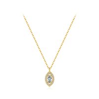 Simple Style Eye Sterling Silver Plating Zircon 14k Gold Plated Pendant Necklace sku image 2