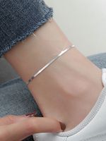 Casual Streetwear Solid Color Stainless Steel Women's Anklet main image 3