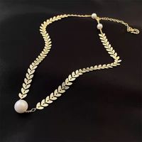 Elegant Basic Grain Alloy Plating 14k Gold Plated Women's Bracelets Necklace sku image 1