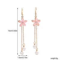 1 Pair Elegant Sweet Artistic Flower Chain Tassel Alloy Drop Earrings main image 5