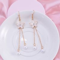 1 Pair Elegant Sweet Artistic Flower Chain Tassel Alloy Drop Earrings sku image 3