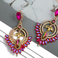 Retro Lady Ethnic Style Water Droplets Rhinestone Inlay Artificial Gemstones Women's Drop Earrings main image 9
