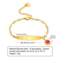 Style Simple Star Forme De Cœur Couronne Acier Inoxydable 304 Zircon Bracelets En Masse sku image 10