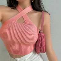Women's Tank Tops Hollow Out Streetwear Solid Color main image 4