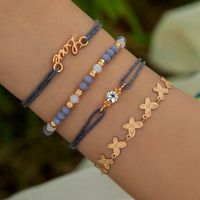 Fashion Simple Love Five-pointed Star Moon Combination Bracelet Six-piece Nhgy132568 sku image 22