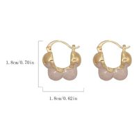 1 Pair Elegant Classic Style Geometric Scallop Enamel Alloy Earrings main image 2