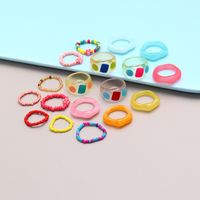 Sweet Solid Color Resin Wholesale Rings main image 2