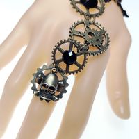 Retro Oval Gear Rhinestones Alloy Lace Wholesale Bracelets main image 3