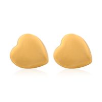 1 Pair Simple Style Heart Shape Plating 304 Stainless Steel 18K Gold Plated Ear Studs sku image 2