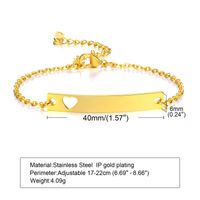 IG Style Simple Style Rectangle 304 Stainless Steel 18K Gold Plated Bracelets In Bulk main image 2