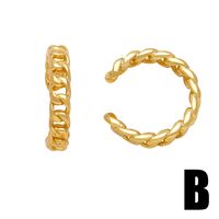 1 Pair Basic Simple Style Geometric Plating Copper 18k Gold Plated Ear Cuffs main image 3