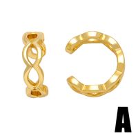 1 Pair Basic Simple Style Geometric Plating Copper 18k Gold Plated Ear Cuffs main image 4