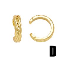 1 Pair Basic Simple Style Geometric Plating Copper 18k Gold Plated Ear Cuffs main image 2