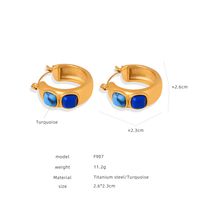 1 Pair Elegant Retro Baroque Style Geometric Plating Inlay Imitation Pearl Titanium Steel Artificial Gemstones Artificial Pearls 18k Gold Plated Earrings sku image 10