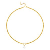 Basic Lady Modern Style Solid Color Stainless Steel Plating Gold Plated Pendant Necklace main image 5