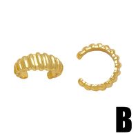 1 Paire Décontractée Style Moderne Géométrique Placage Le Cuivre Plaqué Or 18k Clips D'oreille main image 3