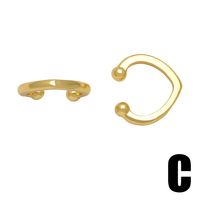 1 Pair Casual Modern Style Geometric Plating Copper 18k Gold Plated Ear Cuffs main image 2