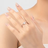 Ig Style Elegant Simple Style Square Heart Shape Rectangle Sterling Silver Plating Inlay Zircon Rhodium Plated Rings main image 10