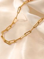 Elegant Modern Style Solid Color Copper Necklace In Bulk main image 2